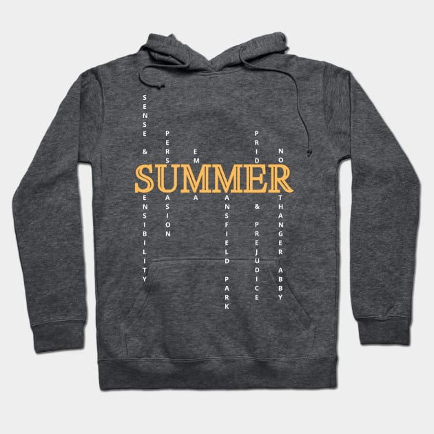 SUMMER - Jane Austen novels design Hoodie by Miss Pell